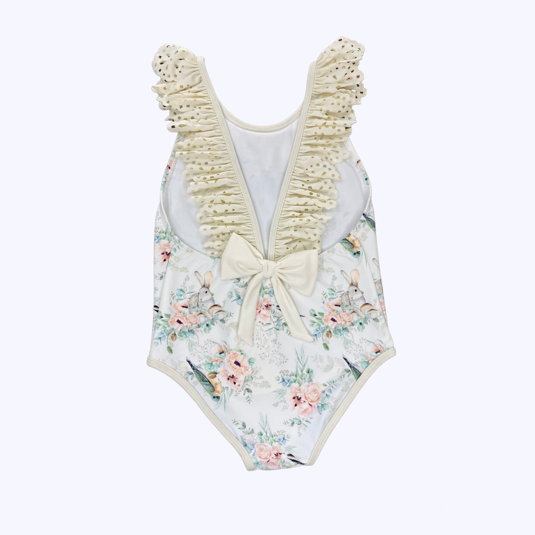 Traje De Baño Niña Puntilla Rabbit
