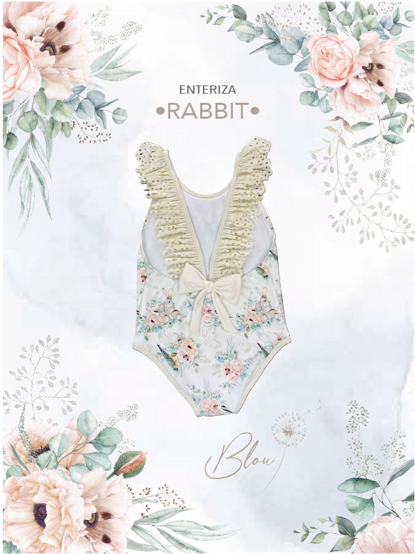 Traje De Baño Niña Puntilla Rabbit