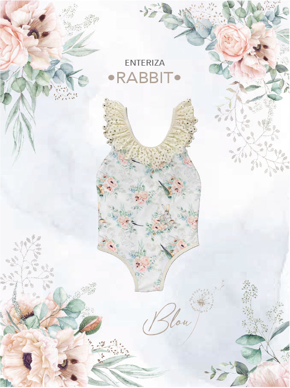 Traje De Baño Niña Puntilla Rabbit