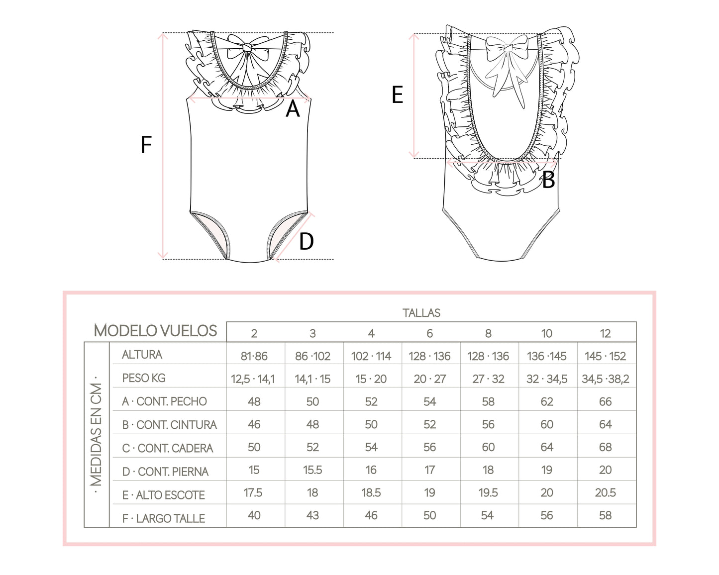 Traje De Baño Niña Vuelos Castle