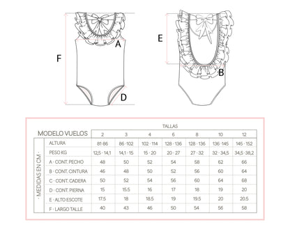 Traje De Baño Niña Vuelos Castle