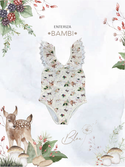 Traje de Baño Niña Cuellón Bambi