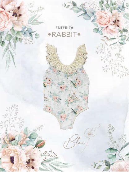 Traje De Baño Niña Puntilla Rabbit