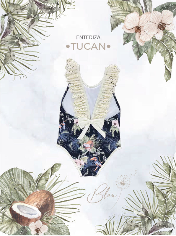 Traje De Baño Niña Puntilla Tucán
