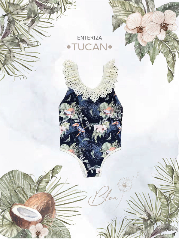 Traje De Baño Niña Puntilla Tucán